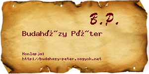Budaházy Péter névjegykártya