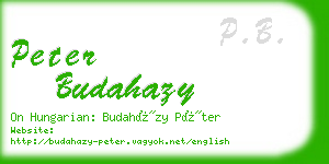 peter budahazy business card
